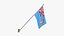 Fiji Cloth Flag Wall Mount Animated Loop