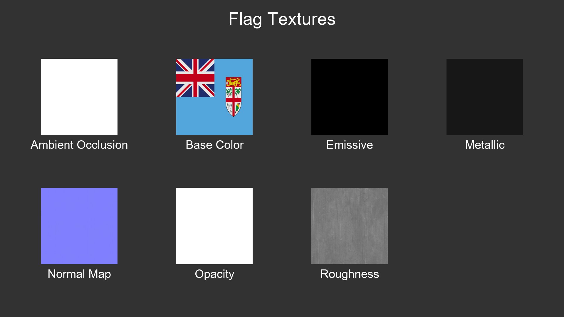3D Fiji Cloth Flag Wall Mount Animated Loop model https://p.turbosquid.com/ts-thumb/70/Rw1OXz/aj/flag_textures/png/1772459451/1920x1080/fit_q87/a74e0fd22ea14a292e470a4f67f4826b1121a771/flag_textures.jpg