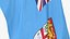 Fiji Cloth Flag Wall Mount Animated Loop