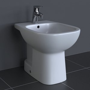 3d model of photorealistic duravit d-code bidet