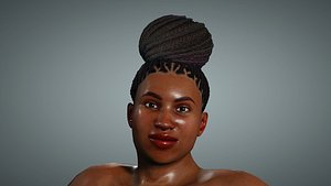 3D Sexy Chubb Thick African Woman model