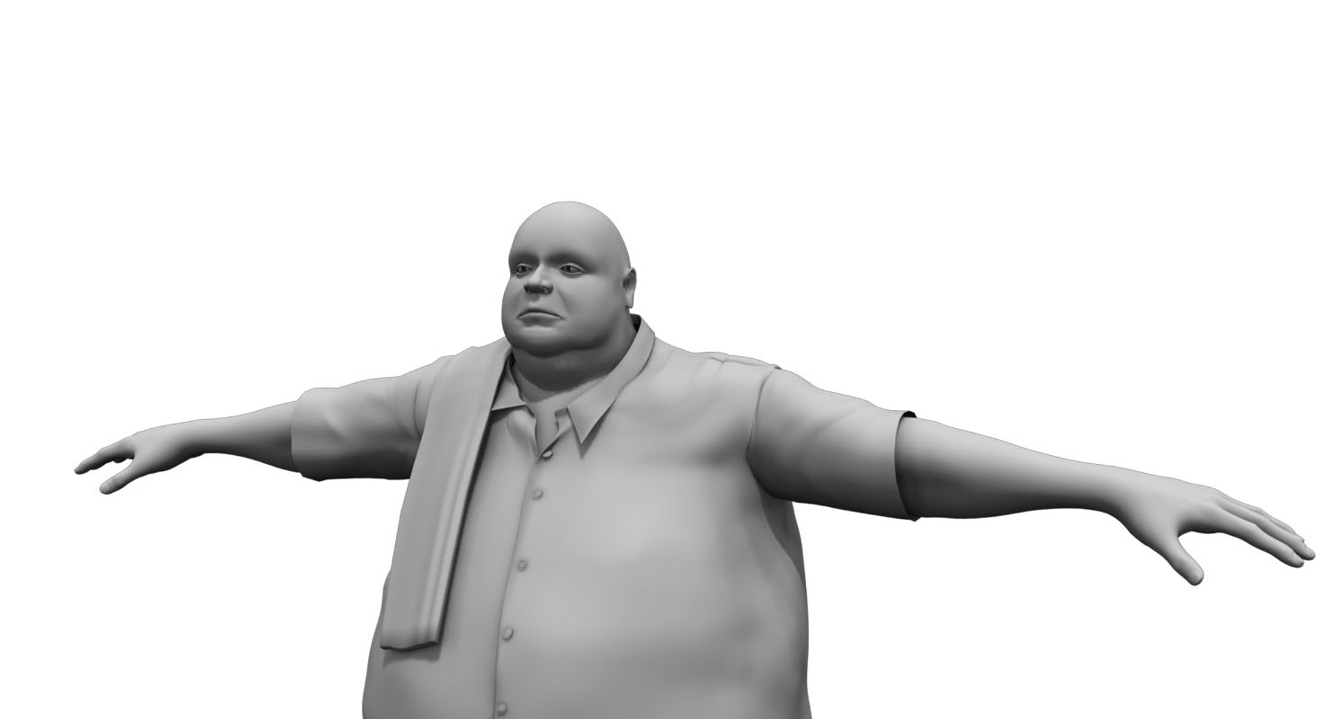 Fat Traditional Dress Man 3D Model - TurboSquid 1535989