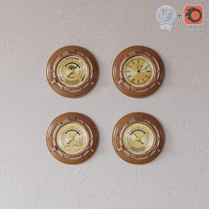 porthole ottone legno 3d model