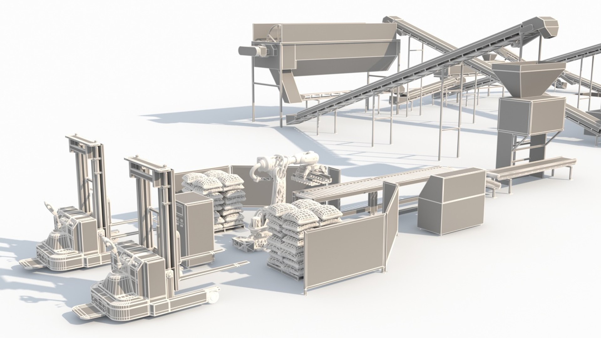 3D Industrial Assembly Line - TurboSquid 2389492
