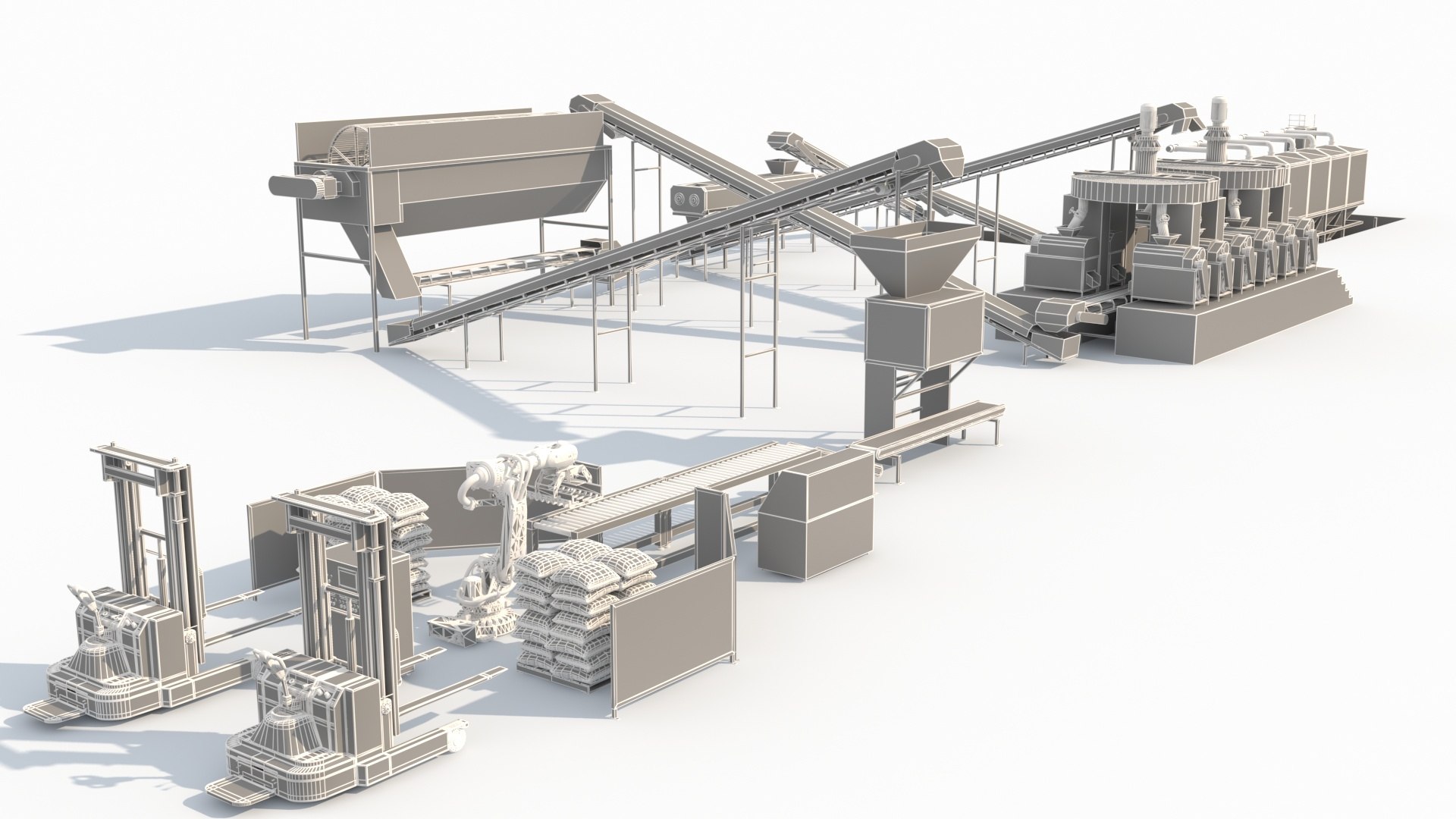 3D Industrial Assembly Line - TurboSquid 2389492