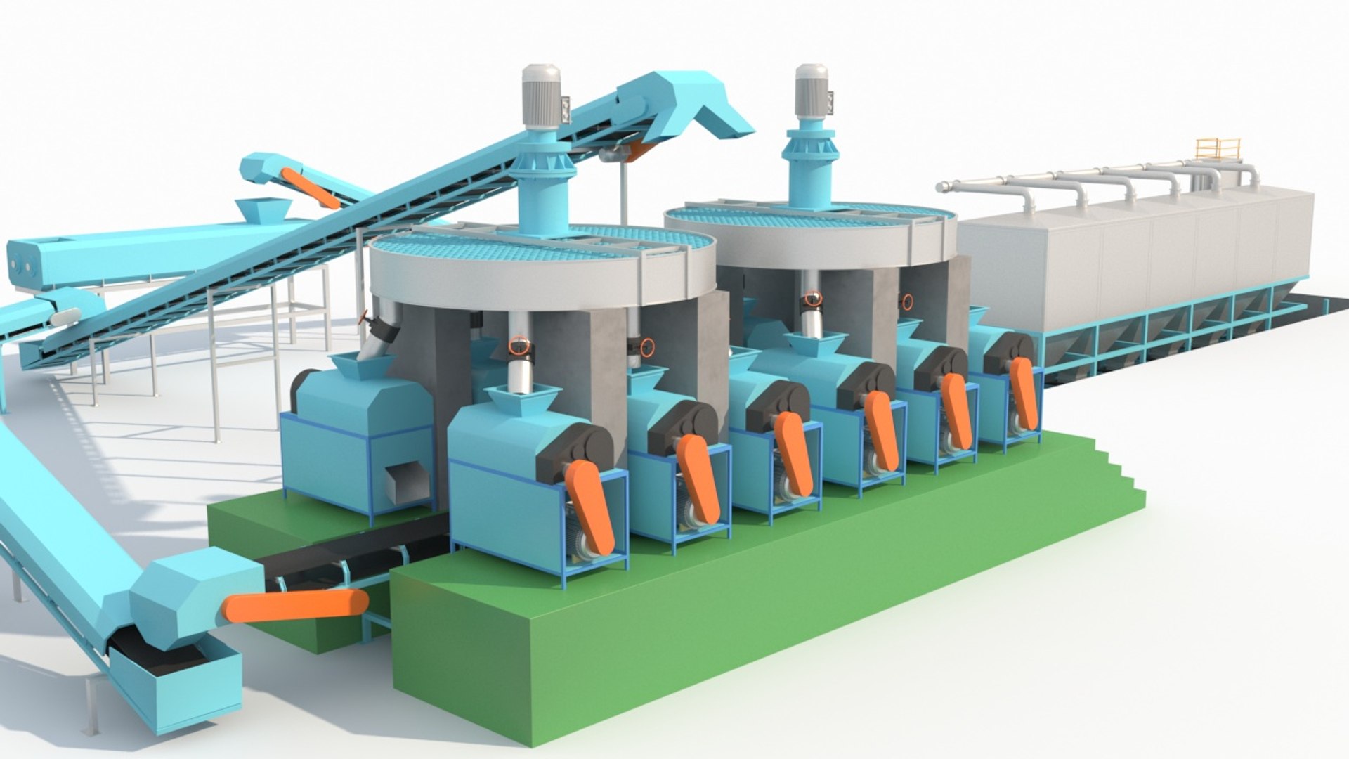 3D Industrial Assembly Line - TurboSquid 2389492