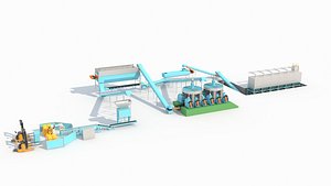 3D Industrial Assembly Line