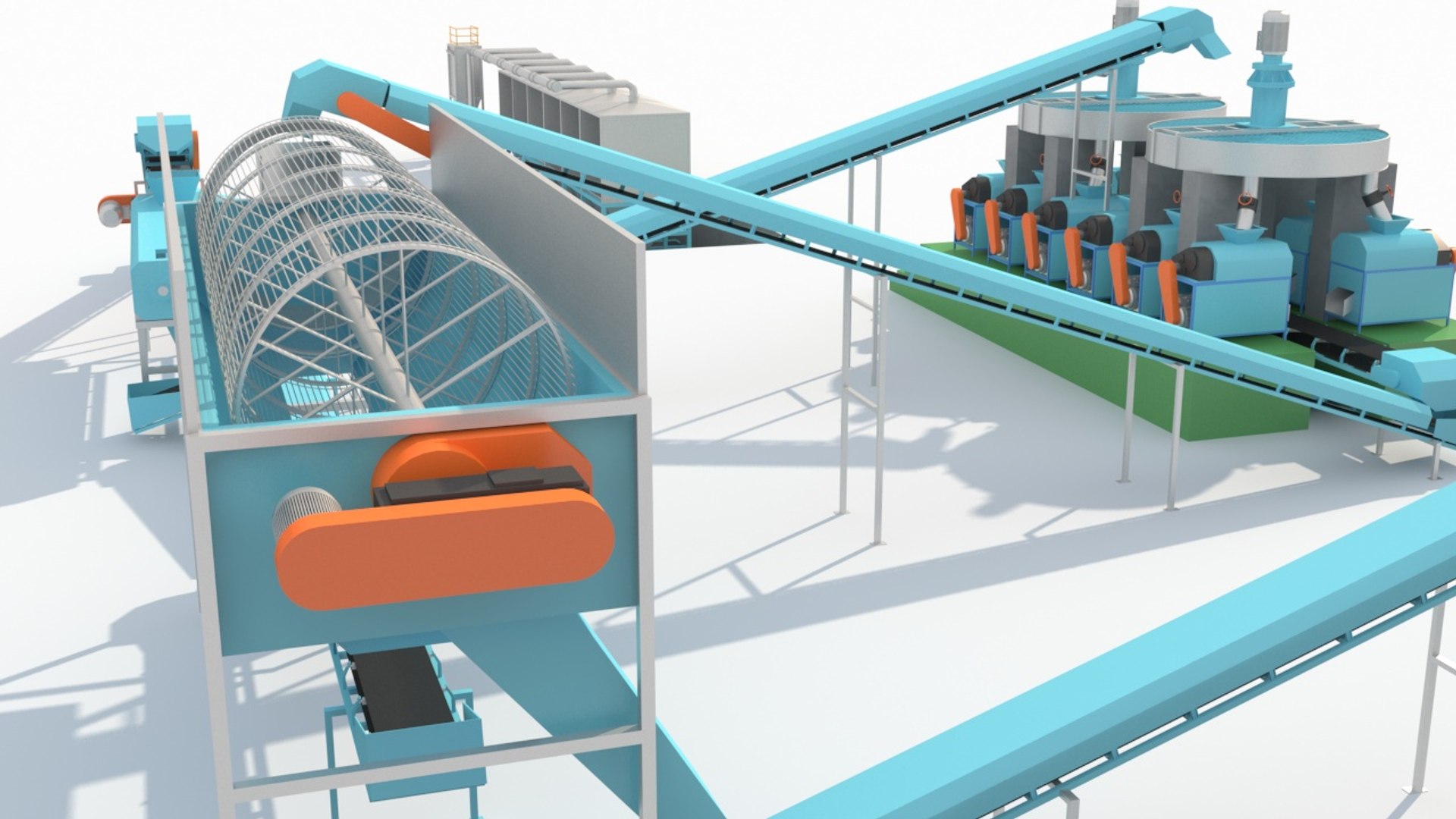3D Industrial Assembly Line - TurboSquid 2389492