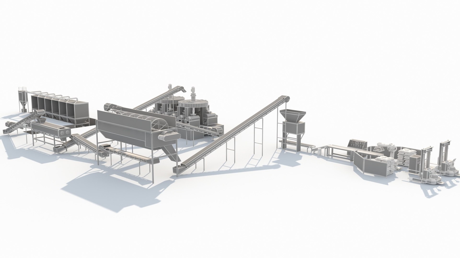 3D Industrial Assembly Line - TurboSquid 2389492