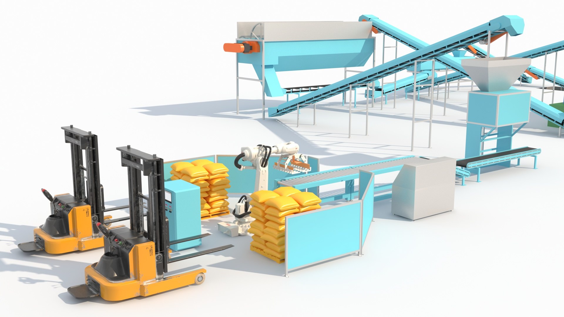 3D Industrial Assembly Line - TurboSquid 2389492