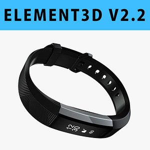 E3D - Fitbit Alta HR Black Steel model