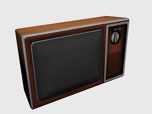old tv set 3d model