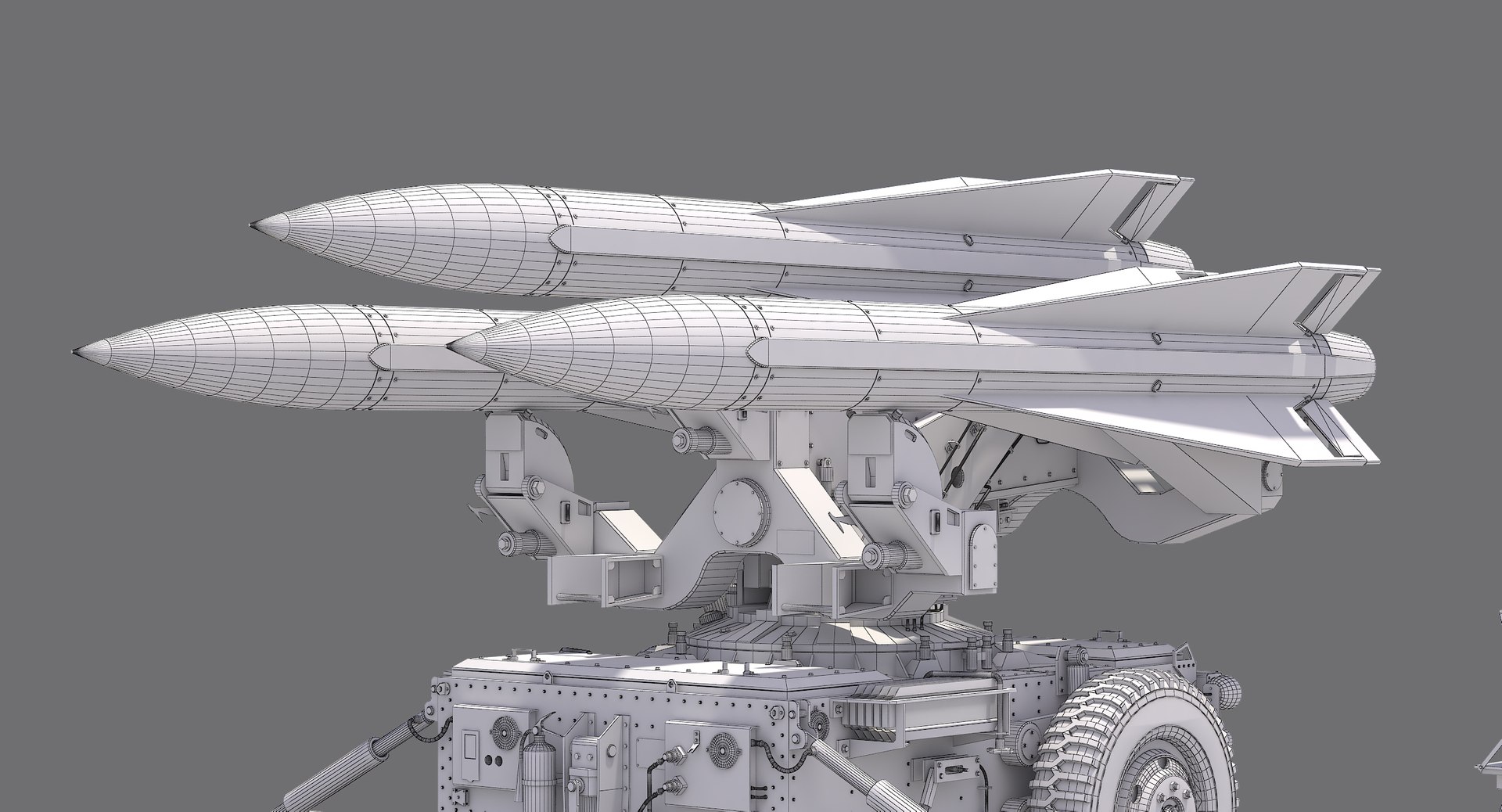 Mim-23 hawk dark green 3D - TurboSquid 1237570