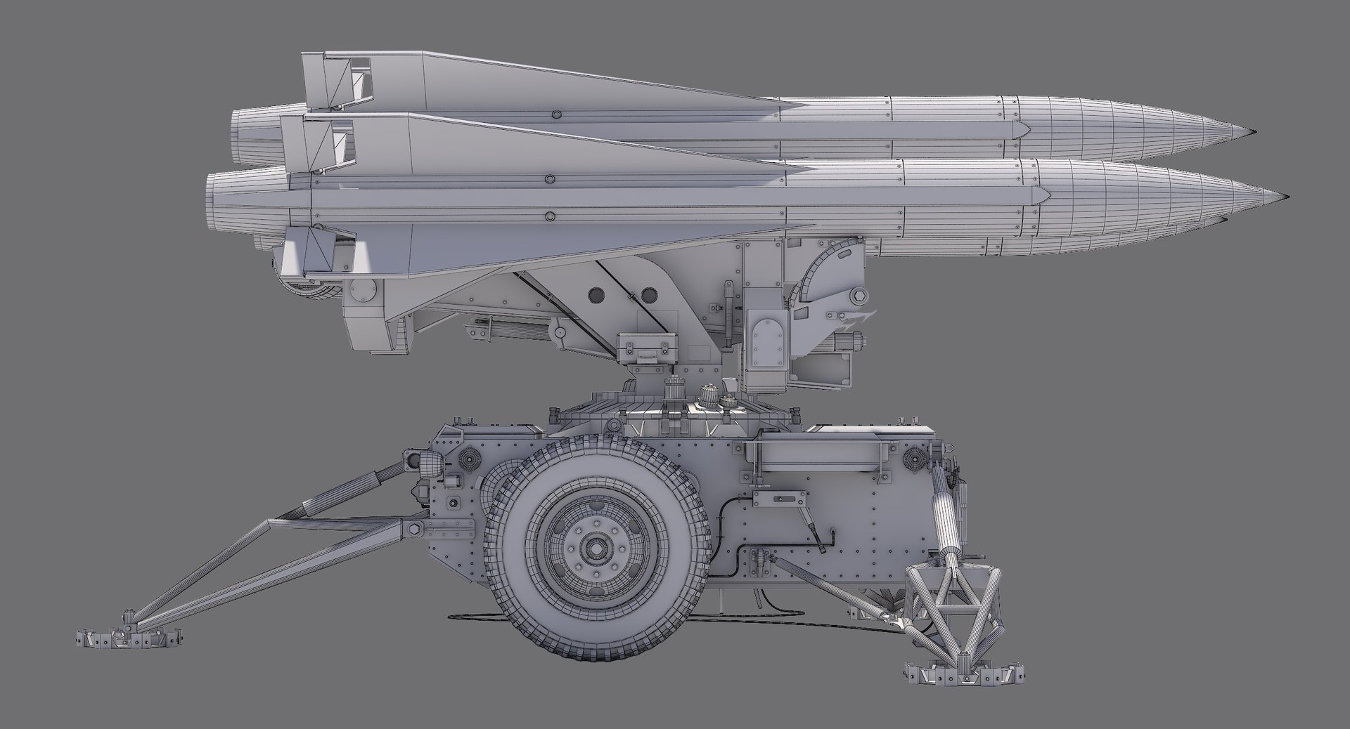 Mim-23 hawk dark green 3D - TurboSquid 1237570