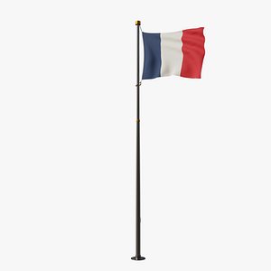 3D Pole Flag France