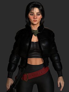 3D model AAA 3D REALISTIC CHARACTER - BEAUTIFUL WOMAN GUN SHOOTER