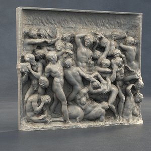 3D Battle of the Centaurs Bas-relief