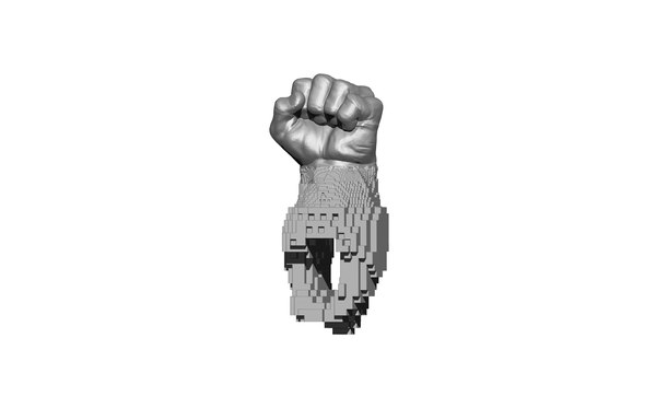 man fist strength 3D model