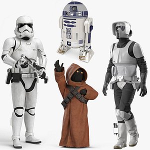 3D Star Wars Characters Rigged Collection 2 for Cinema 4D