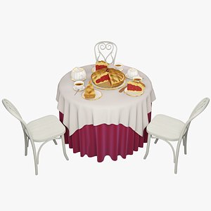 3d model pie table