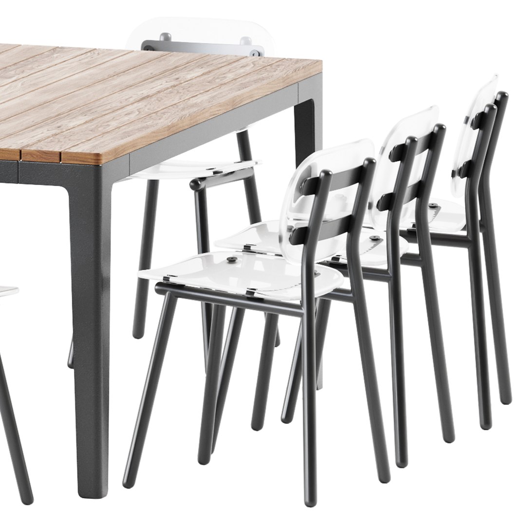 3D Tuck Table Rectangle And Fenster Chair By DesignByThem - TurboSquid ...