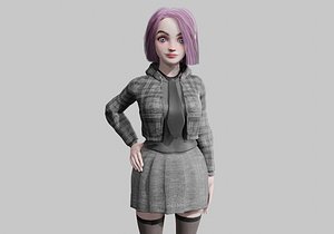 3D stylized cute Woman V38830