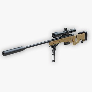 Arctic Warfare Magnum - AWP L96A1 3D model