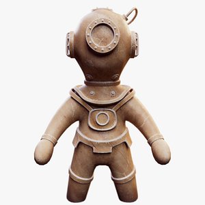 3D Wooden Boy Diver