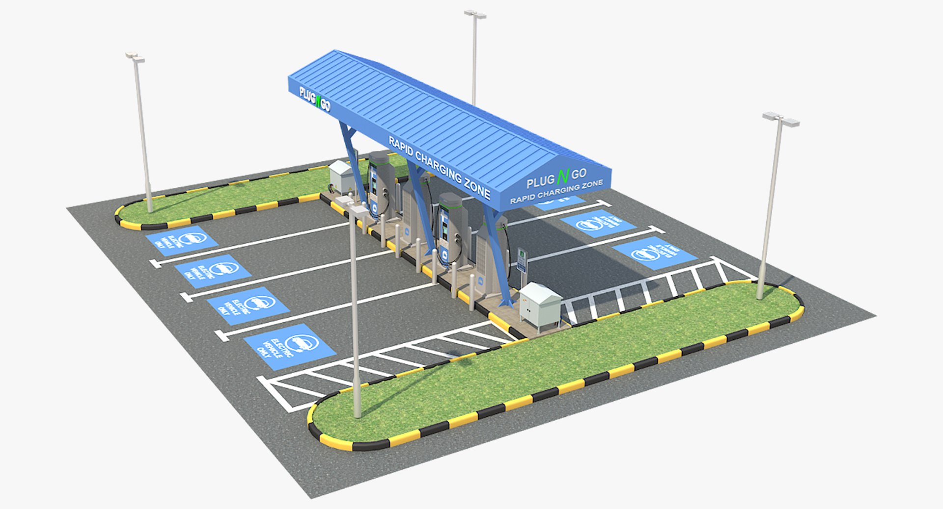 Ev Charging Station 1 3D Model - TurboSquid 1407346