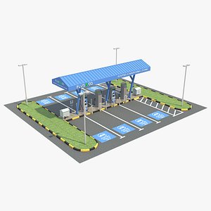 ev charging station 1 3D model