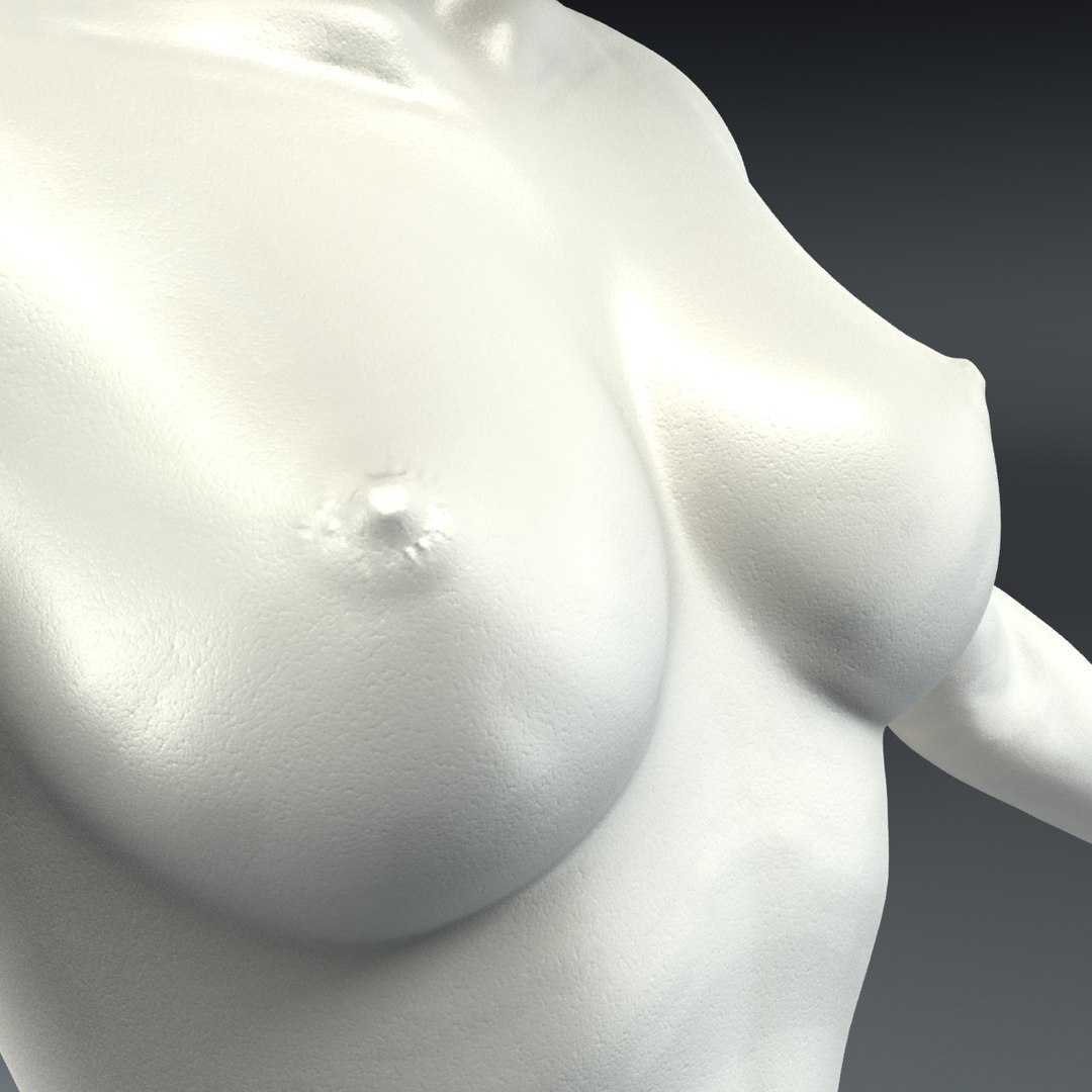 Women Breast Full C Cup Size. Natural Breast Naked Model Torso. 3D  Rendering. Stock Photo, Picture and Royalty Free Image. Image 161362384.