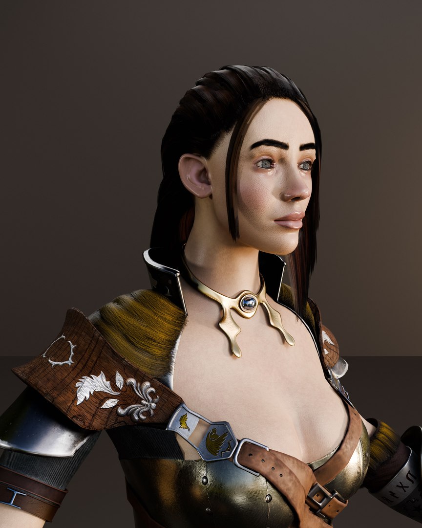 3d Woman Warrior Model Turbosquid 2188589