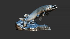 Pike fish 3D model