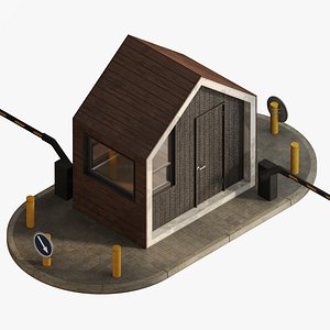 Security post 3D model