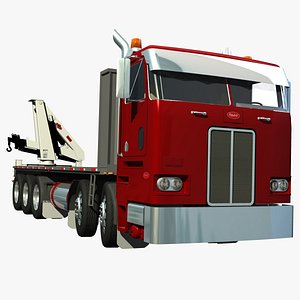 Peterbilt 352 Flatbed Crane