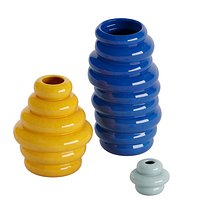 Casy 3 piece vase and candlestick set
