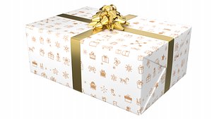 Christmas Present PBR White 04 model