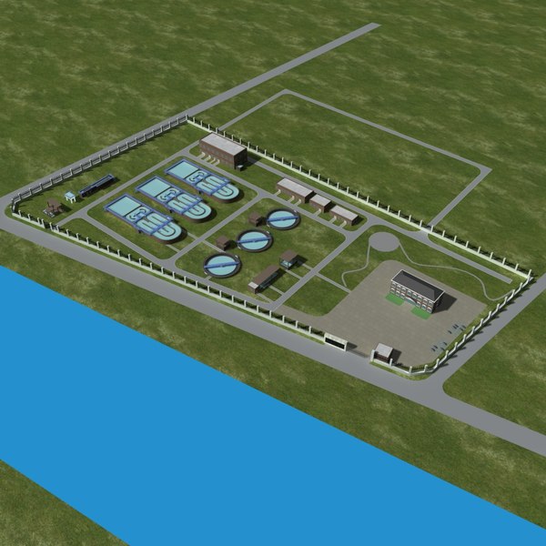 Sewage Treatment Plant model - TurboSquid 1911030