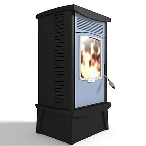 free stove wood burning 3d model