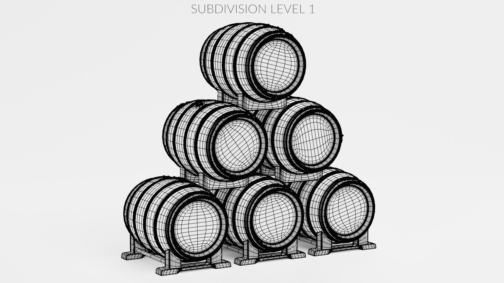 3D Wine Barrels Pile 01 https://p.turbosquid.com/ts-thumb/72/5eViAS/eB/winebarrelspile01w1/png/1674306278/1920x1080/fit_q87/23276842a9e394020c3b90dc54451925ebe59649/winebarrelspile01w1.jpg
