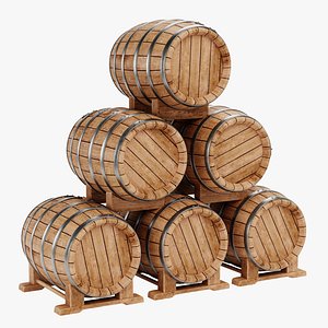 Wine Barrels Pile 01