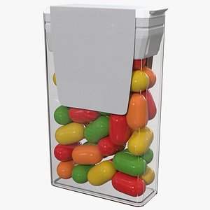 3D container colorful dragee model