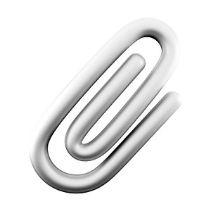 paper clip icon 3D model