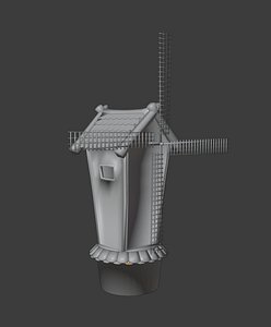 fantasy windmill shell model