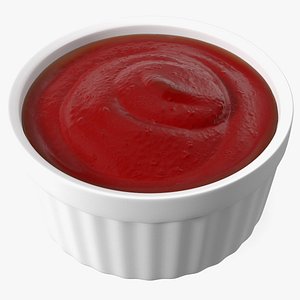 Tomato Ketchup In Gravy Boat 3D model