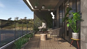 Modern Balcony 3D