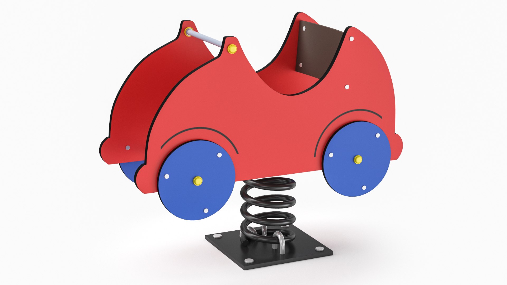 Playground Car Springer Ride 02 3D Model - TurboSquid 2145224