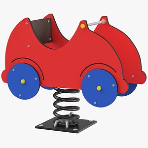 Playground Car Springer Ride 02 3D model