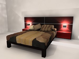 3d queen bed