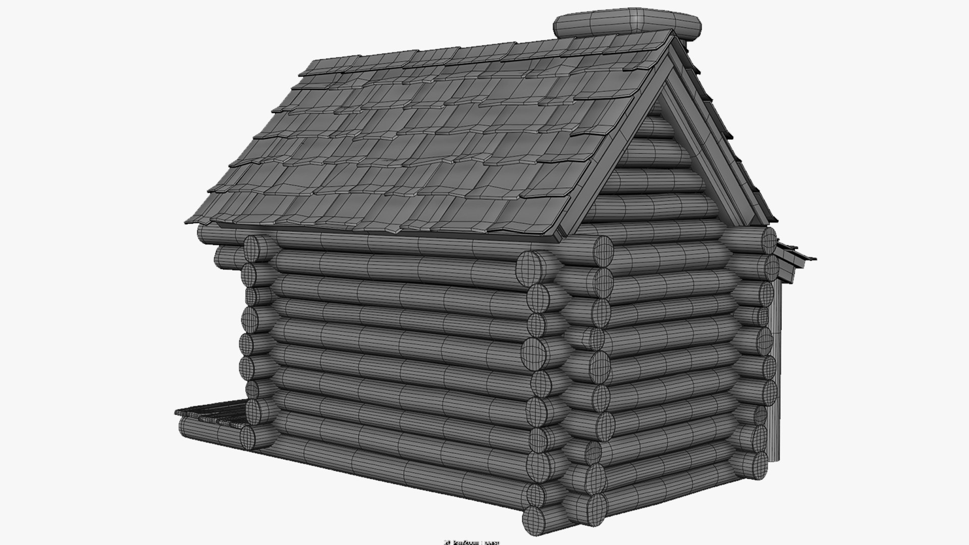 Realistic Log Cabin 3D Model - TurboSquid 2311209